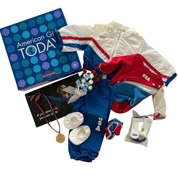 American Girl Doll Patriotic Gymnastics Set Two-in-One NOS 2004-2006 Retired - Picture 10 of 13